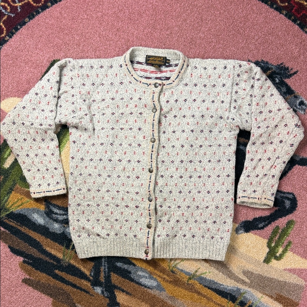 EDDIE BAUER KNIT CARDIGAN WOOL